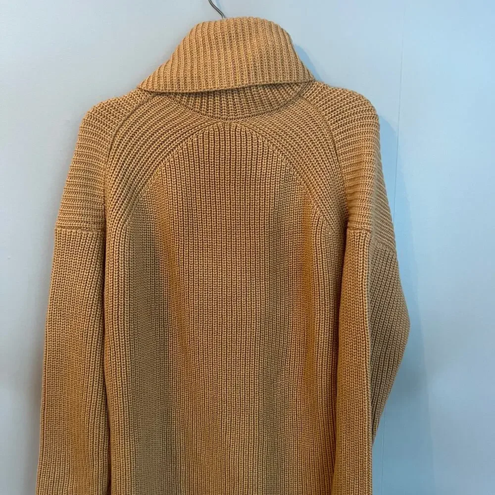 NEW WAYF Turtleneck Sweater Dress Long Sleeves Camel Size XS
